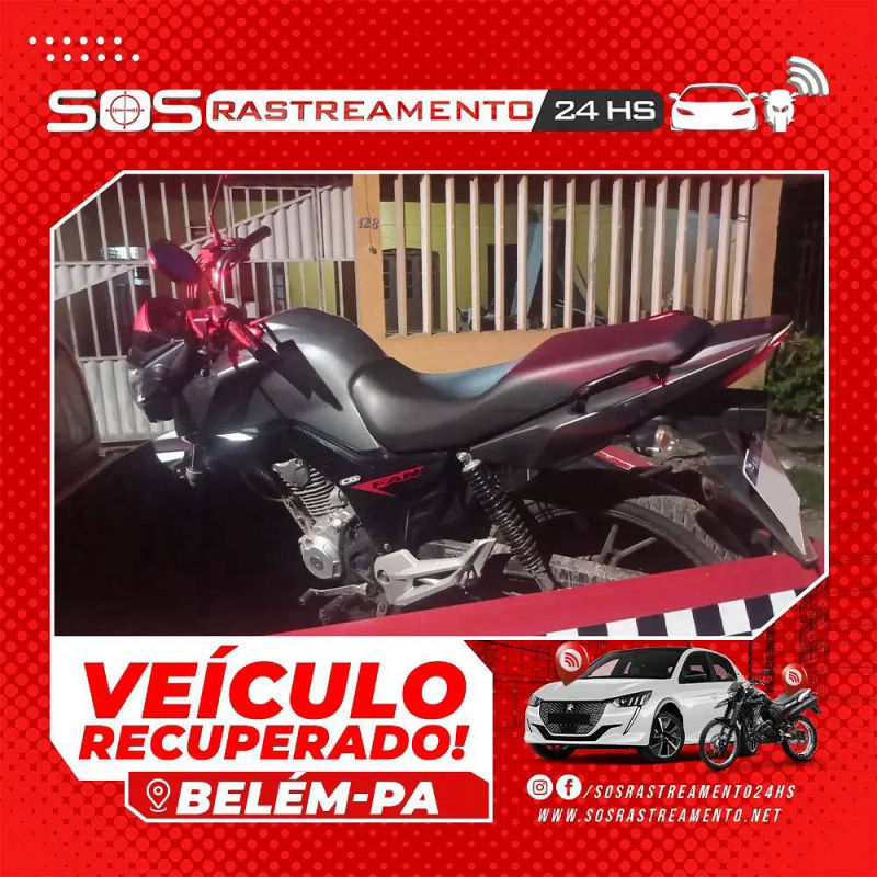 SOS Ratreamento 24hs - Veículos Recuperados - Moto 04 - Belém PA